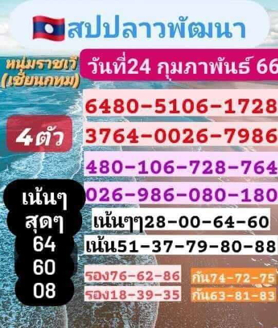 หวยลาว 24/2/66 ชุดที่ 5