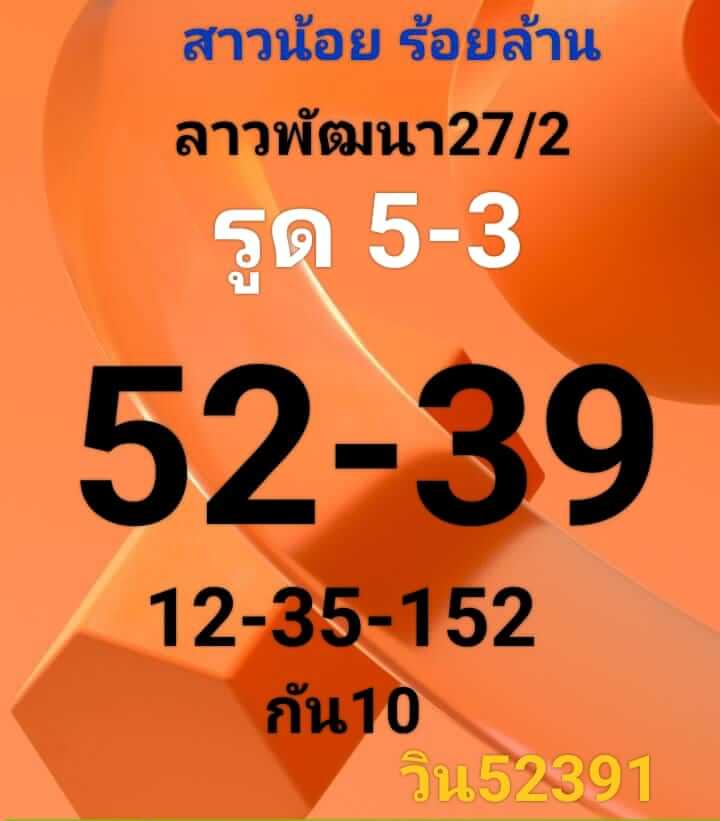 หวยลาว 27/2/66 ชุดที่ 7