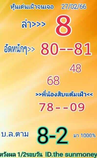 หวยหุ้น 27/2/66 ชุดที่ 10