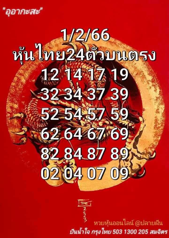 หวยหุ้น 1/2/66 ชุดที่ 10