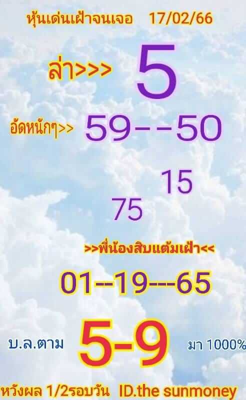 หวยหุ้น 17/2/66 ชุดที่ 2