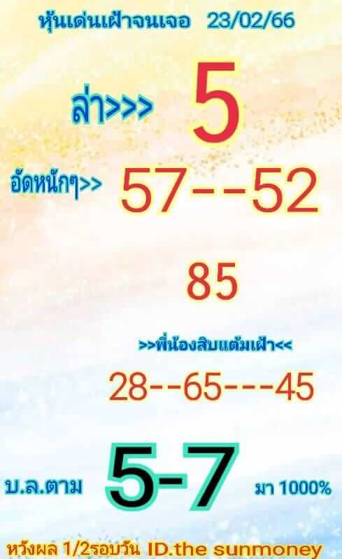 หวยหุ้น 23/2/66 ชุดที่ 3