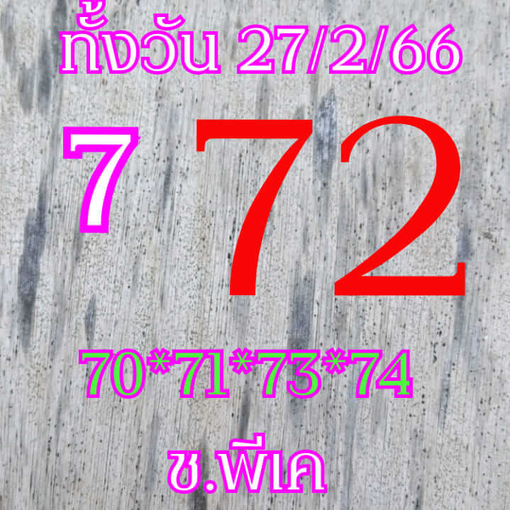 หวยหุ้น 27/2/66 ชุดที่ 2