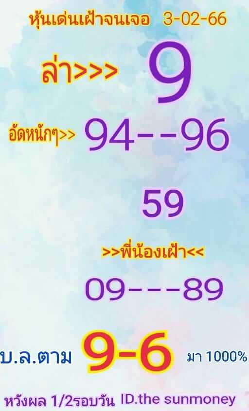 หวยหุ้น 3/2/66 ชุดที่ 3