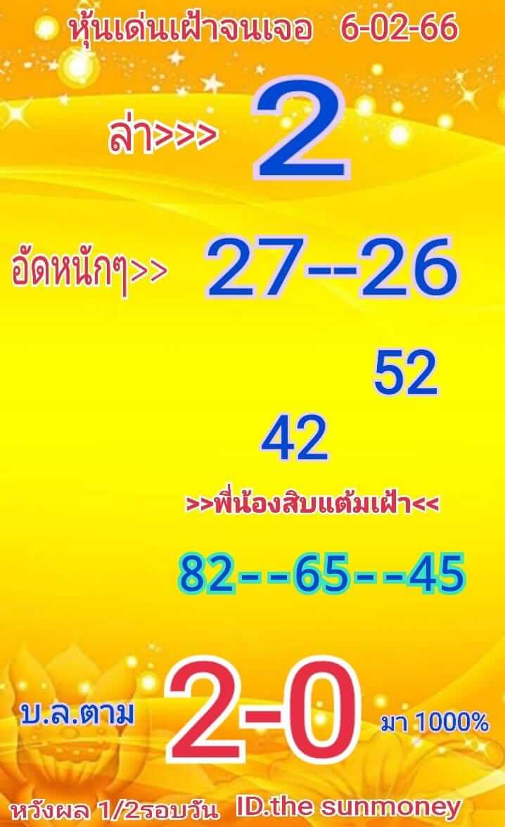 หวยหุ้น 6/2/66 ชุดที่ 6