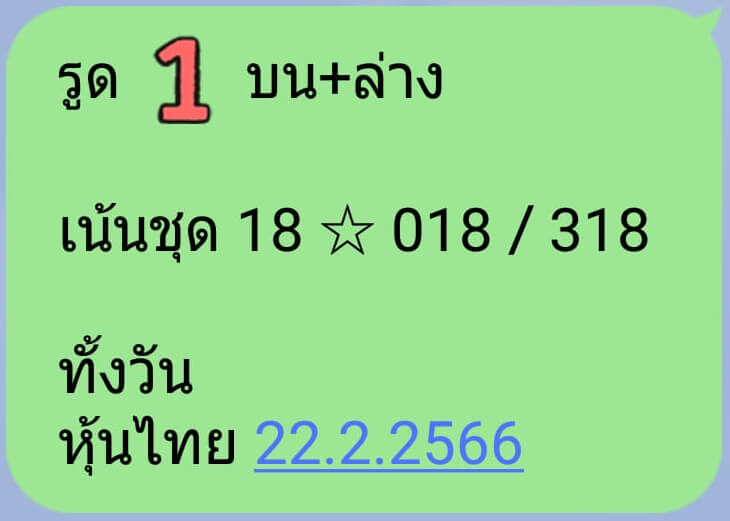 หวยหุ้น 22/2/66 ชุดที่ 8