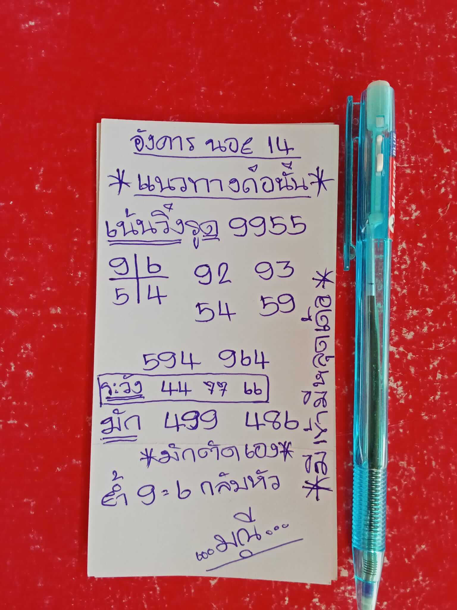 หวยฮานอย 14/2/66 ชุดที่ 9