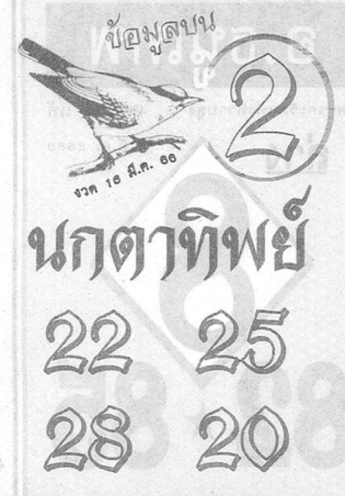 หวยนกตาทิพย์ 16/3/66