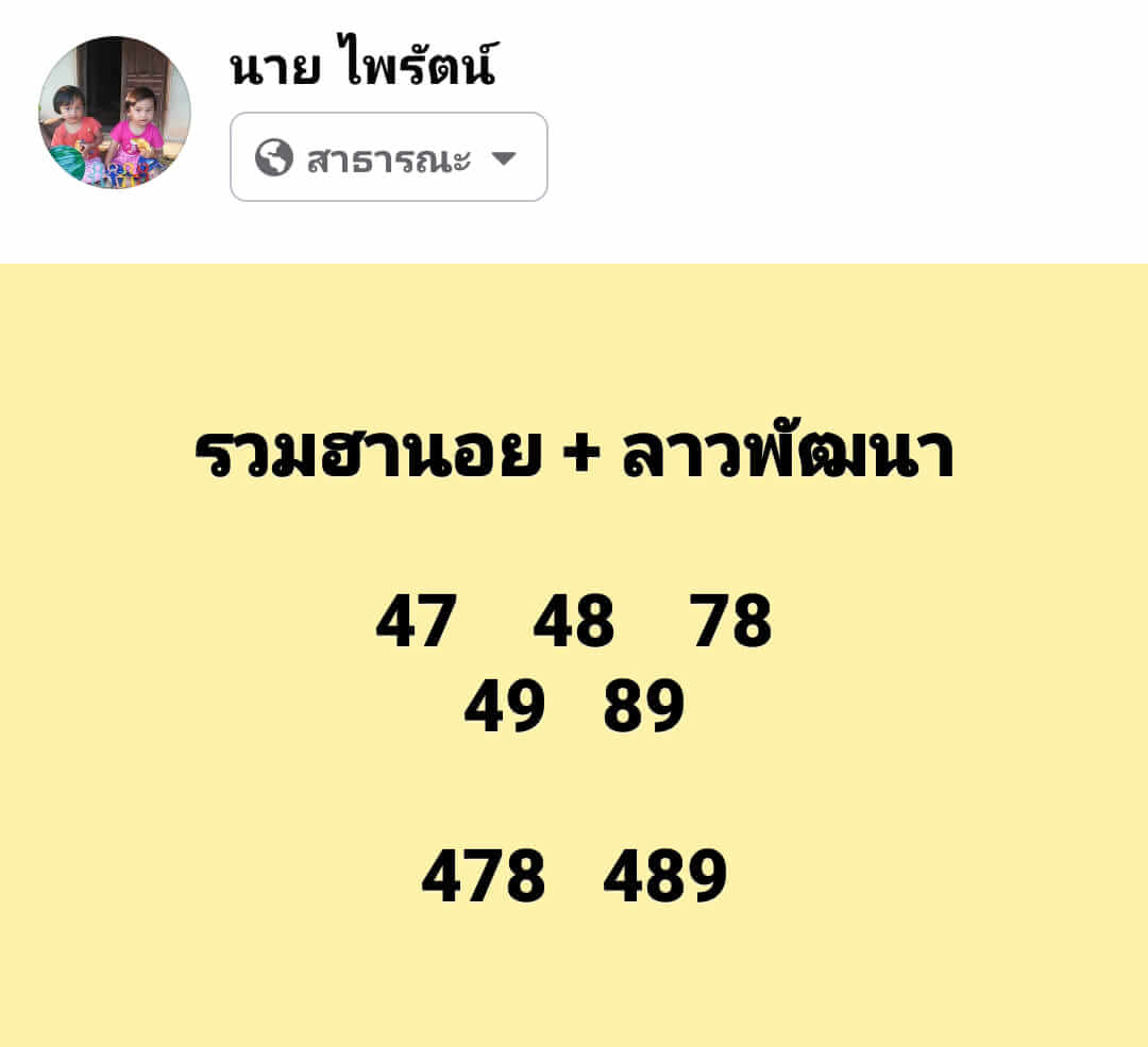 หวยลาว 15/3/66 ชุดที่ 3