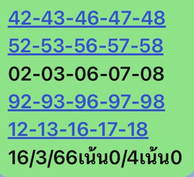 หวยหุ้น 16/3/66 ชุดที่ 1