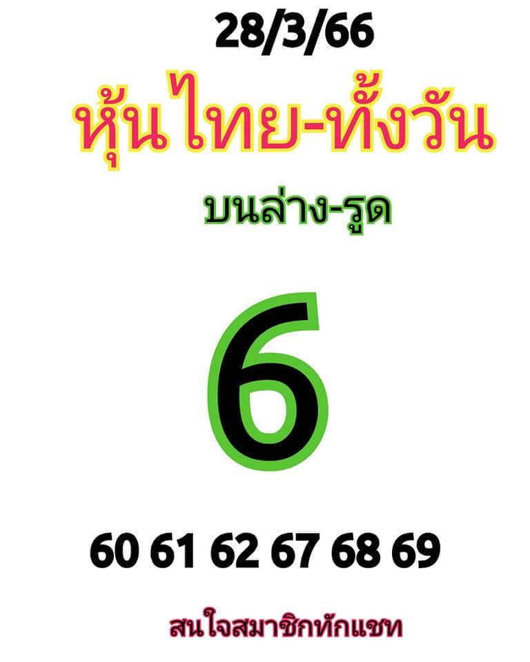 หวยหุ้น 28/3/66 ชุดที่ 1