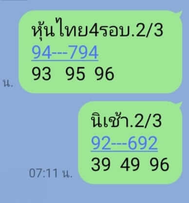 หวยหุ้น 2/3/66 ชุดที่ 10