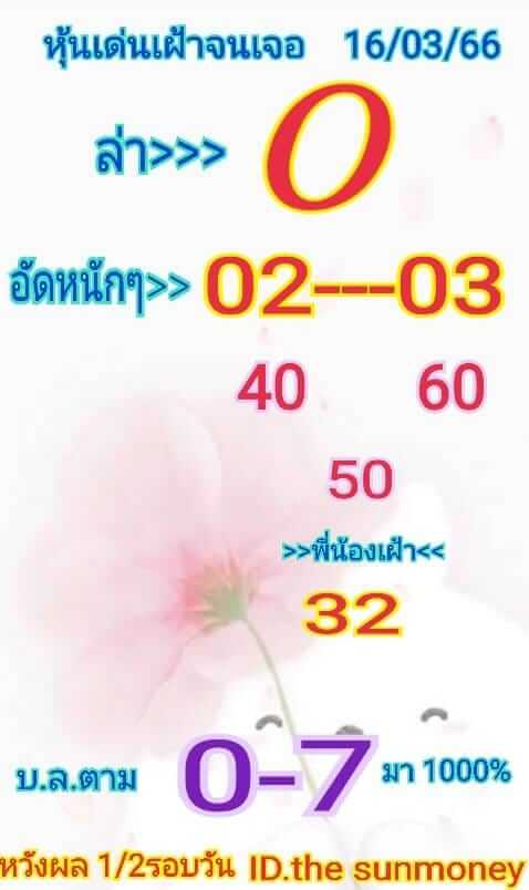 หวยหุ้น 16/3/66 ชุดที่ 10