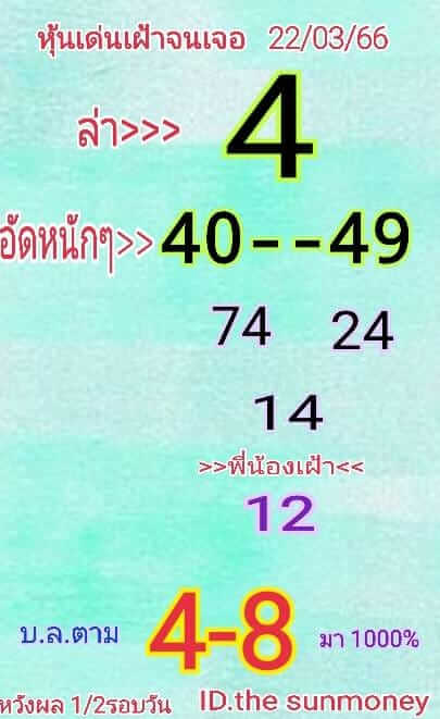 หวยหุ้น 22/3/66 ชุดที่ 10