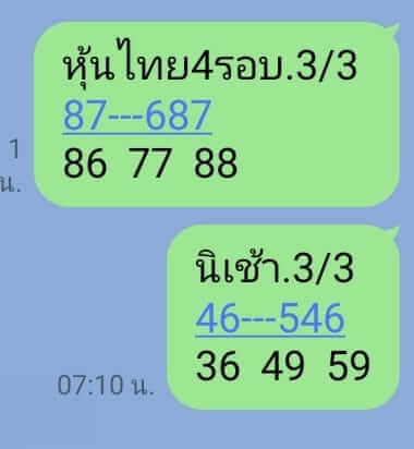 หวยหุ้น 3/3/66 ชุดที่ 10