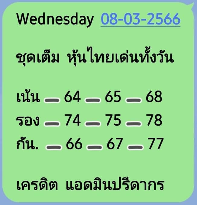 หวยหุ้น 8/3/66 ชุดที่ 2