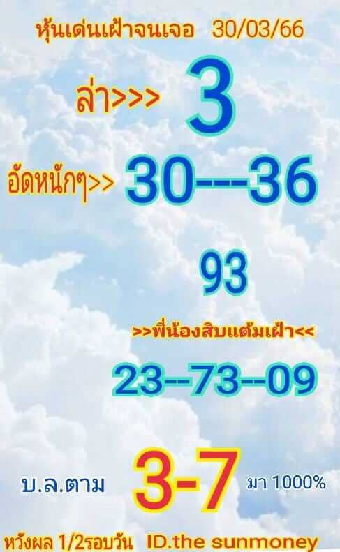 หวยหุ้น 30/3/66 ชุดที่ 6