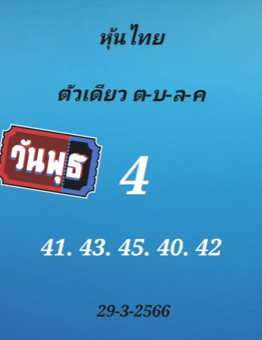 หวยหุ้น 29/3/66 ชุดที่ 9