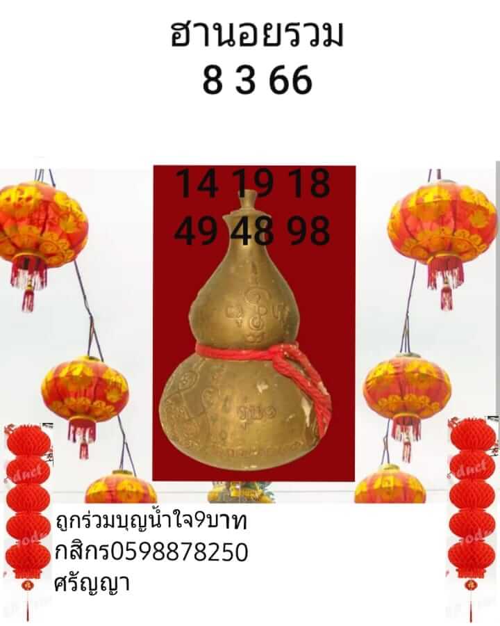 หวยฮานอย 8/3/66 ชุดที่ 1