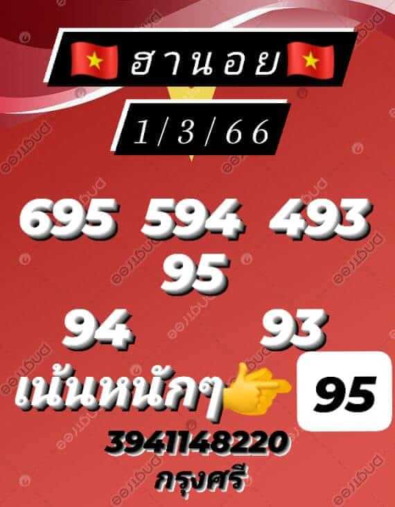 หวยฮานอย 1/3/66 ชุดที่ 3