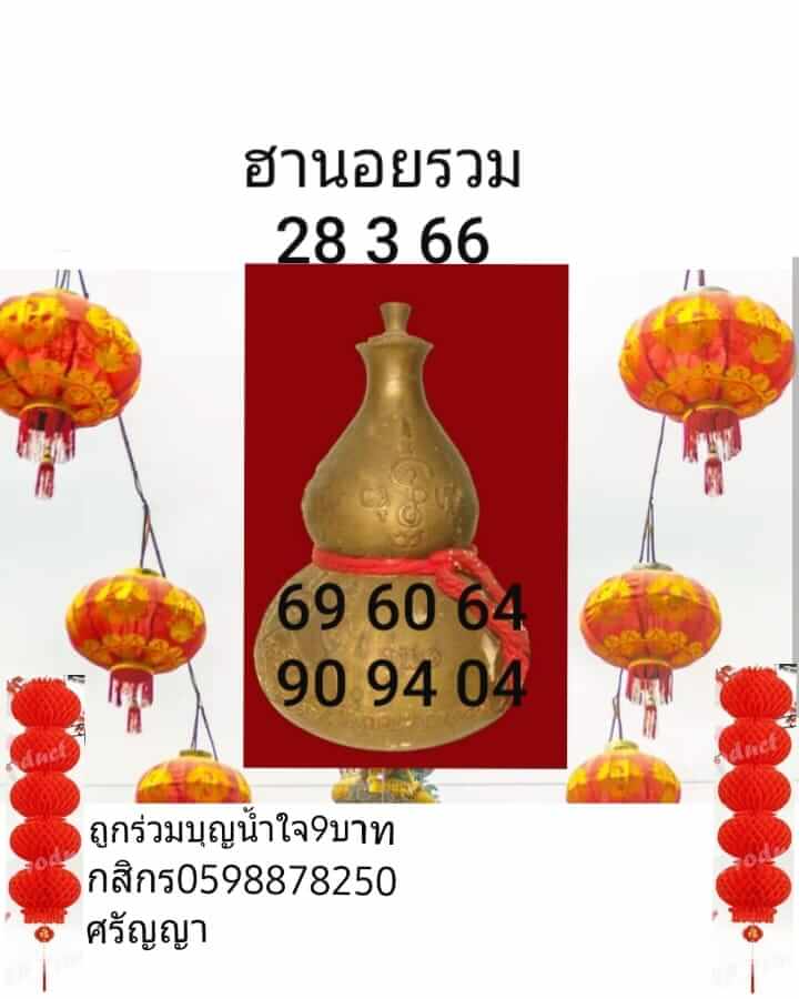 หวยฮานอย 28/3/66 ชุดที่ 4