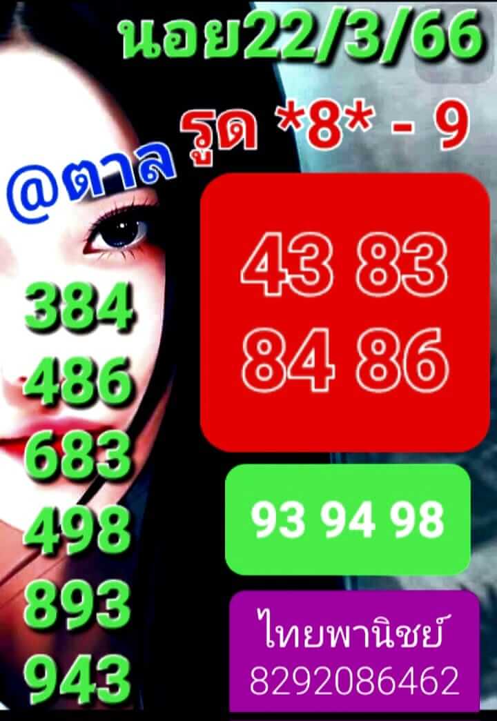 หวยฮานอย 22/3/66 ชุดที่ 6