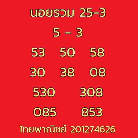 หวยฮานอย 25/3/66 ชุดที่ 10