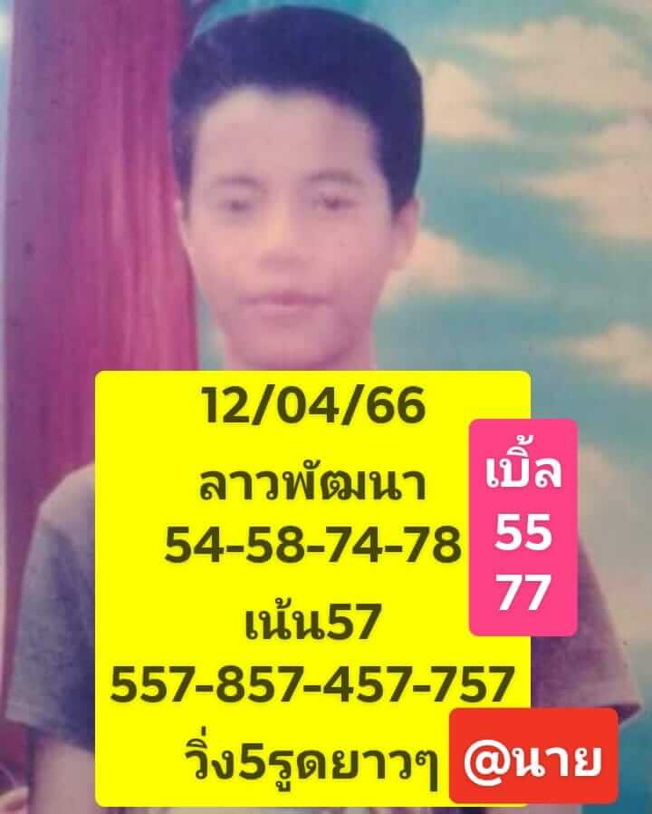 หวยลาว 12/4/66 ชุดที่ 2