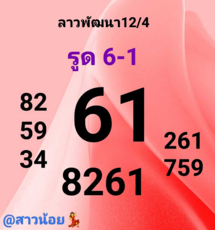 หวยลาว 12/4/66 ชุดที่ 7