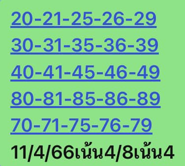 หวยหุ้น 11/4/66 ชุดที่ 1