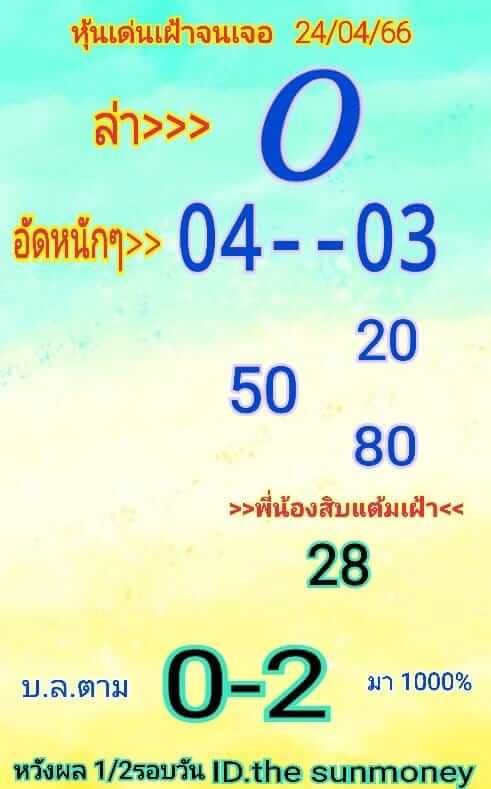 หวยหุ้น 24/4/66 ชุดที่ 2