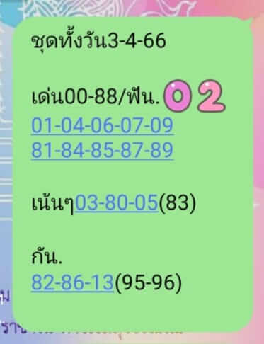 หวยหุ้น 3/4/66 ชุดที่ 4