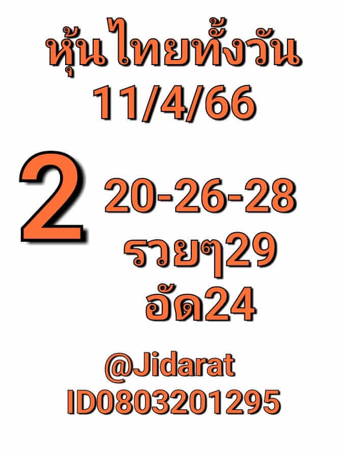 หวยหุ้น 11/4/66 ชุดที่ 6