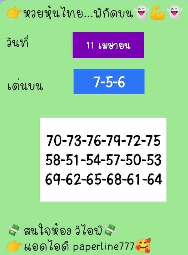 หวยหุ้น 11/4/66 ชุดที่ 7