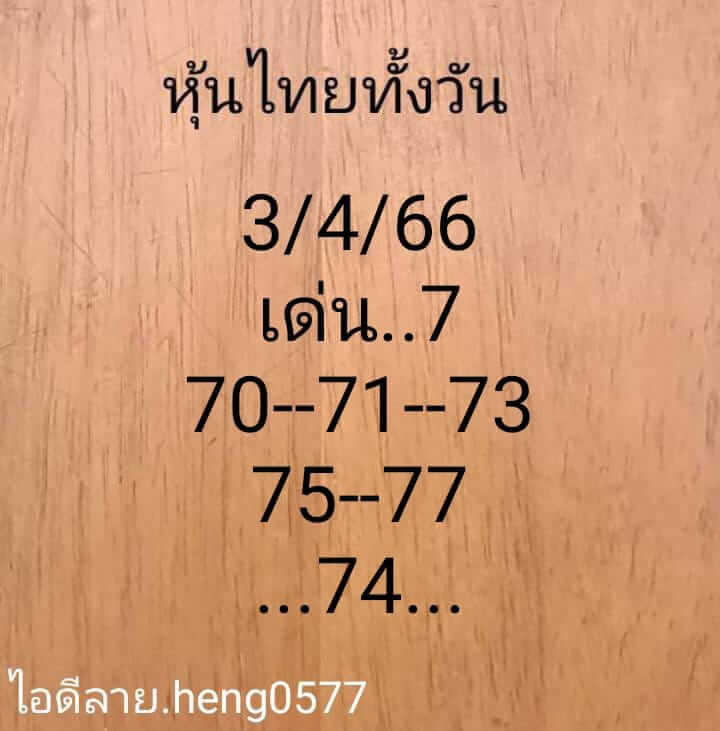 หวยหุ้น 3/4/66 ชุดที่ 8