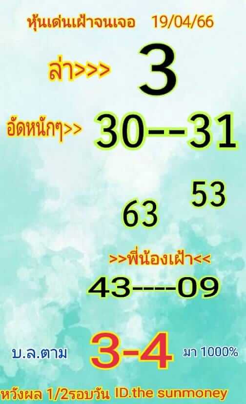 หวยหุ้น 19/4/66 ชุดที่ 9