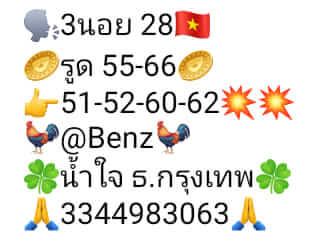 หวยฮานอย 28/4/66 ชุดที่ 7