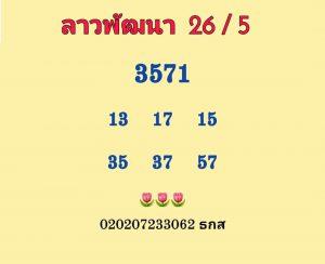 หวยฮานอย 26/5/66 ชุดที่ 6
