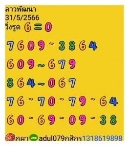หวยลาว 31/5/66 ชุดที่ 8
