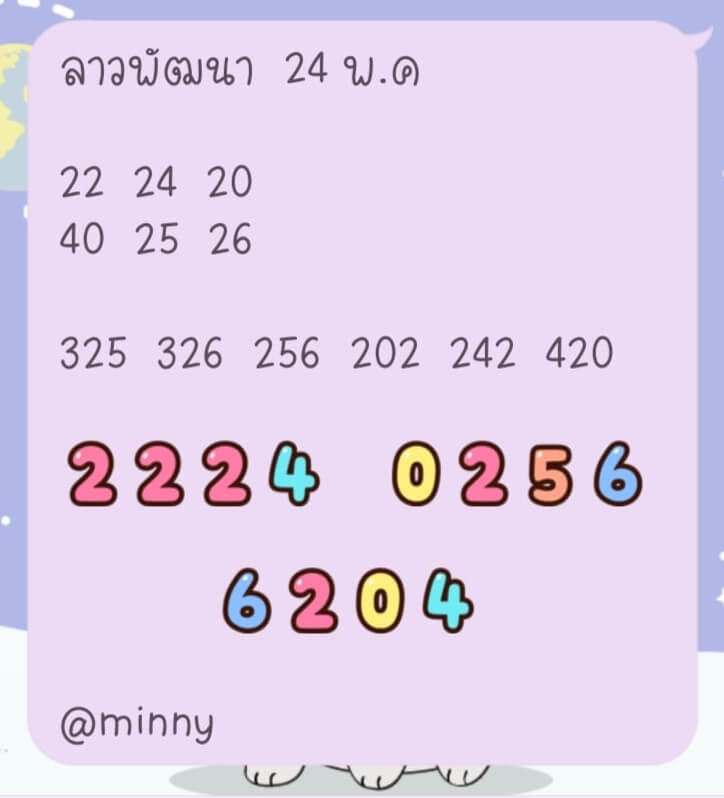 หวยลาว 24/5/66 ชุดที่ 8