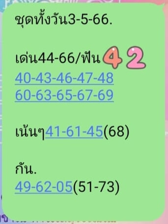 หวยหุ้น 3/5/66 ชุดที่ 10