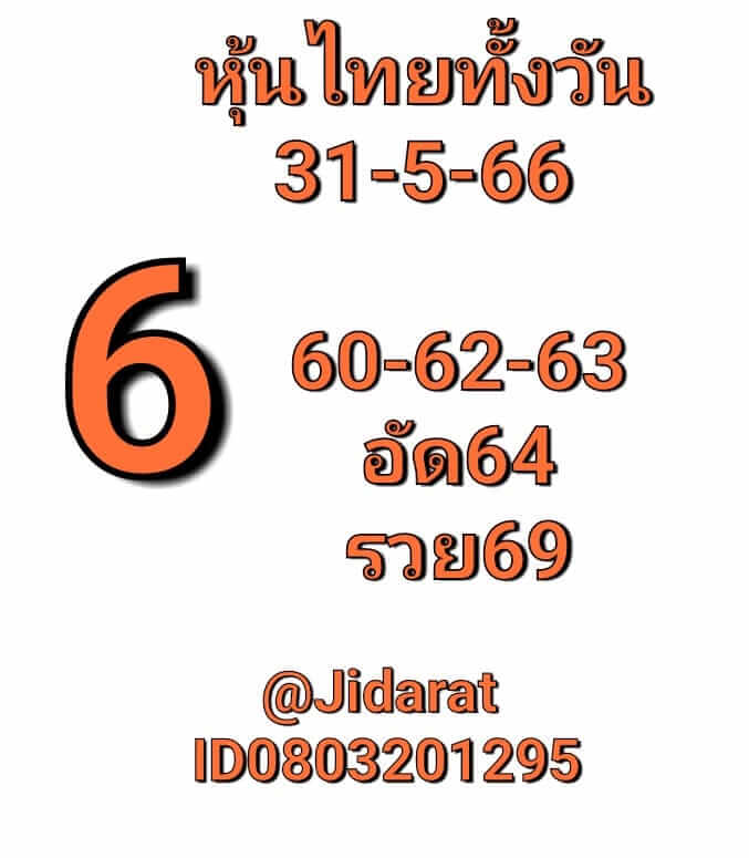 หวยหุ้น 31/5/66 ชุดที่ 6