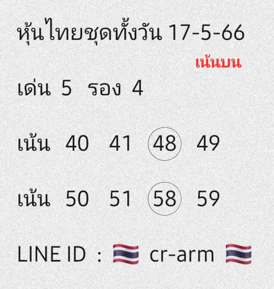 หวยหุ้น 17/5/66 ชุดที่ 9