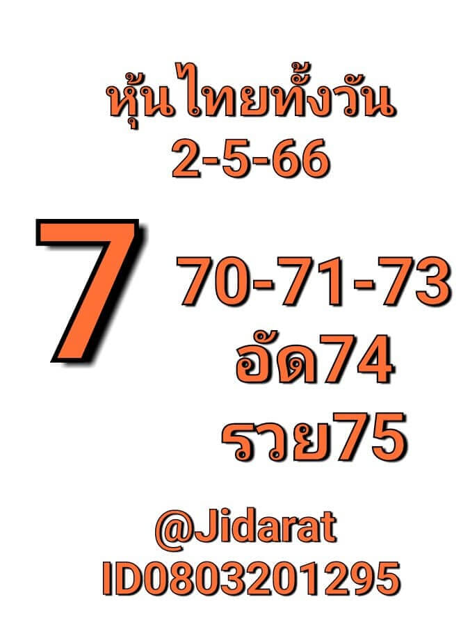 หวยหุ้น 2/5/66 ชุดที่ 6