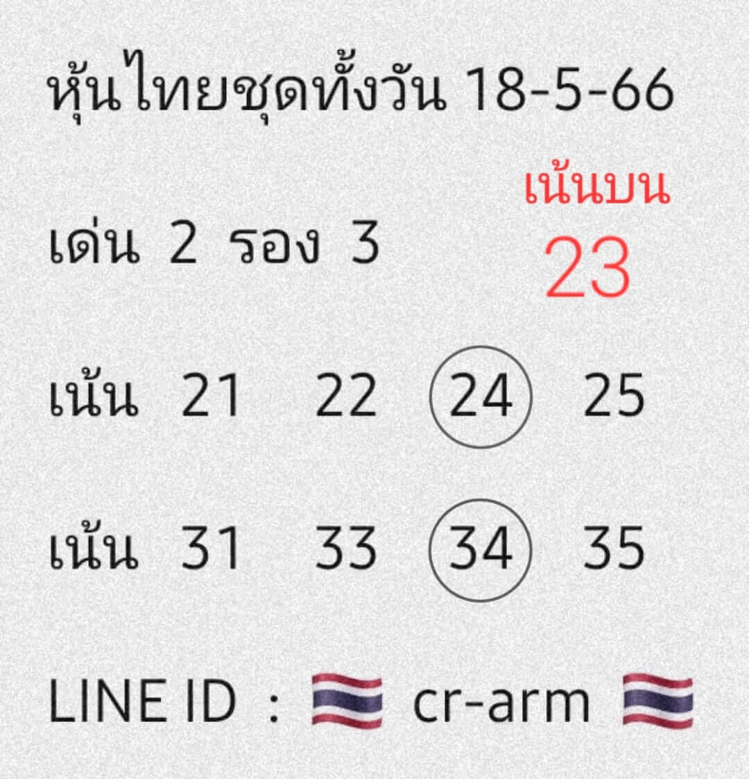 หวยหุ้น 18/5/66 ชุดที่ 7