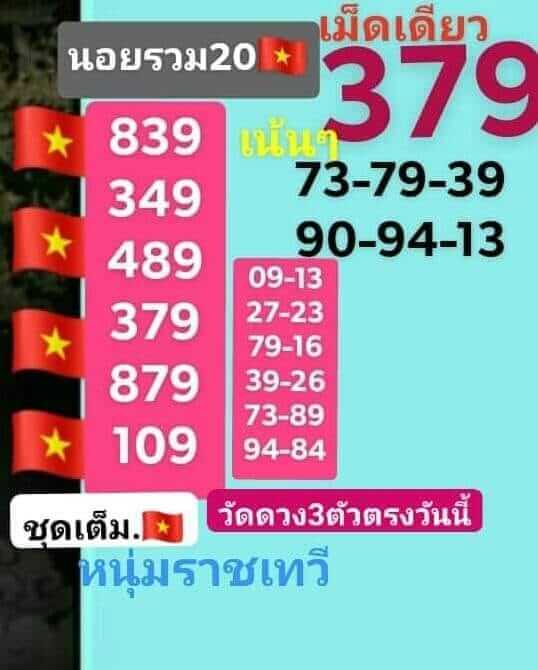 หวยฮานอย 20/5/66 ชุดที่ 5