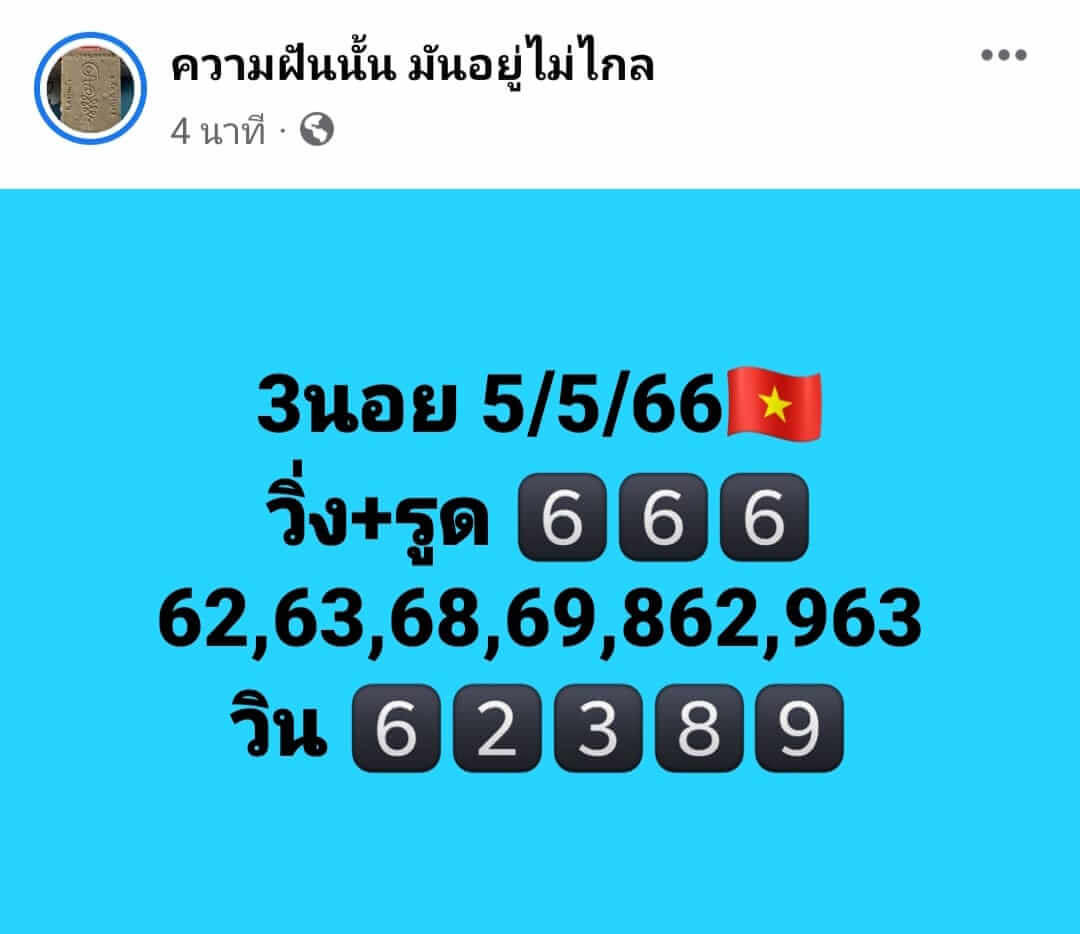 หวยฮานอย 5/5/66 ชุดที่ 5