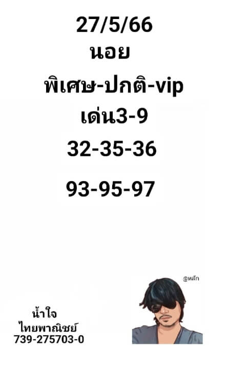 หวยฮานอย 27/5/66 ชุดที่ 6