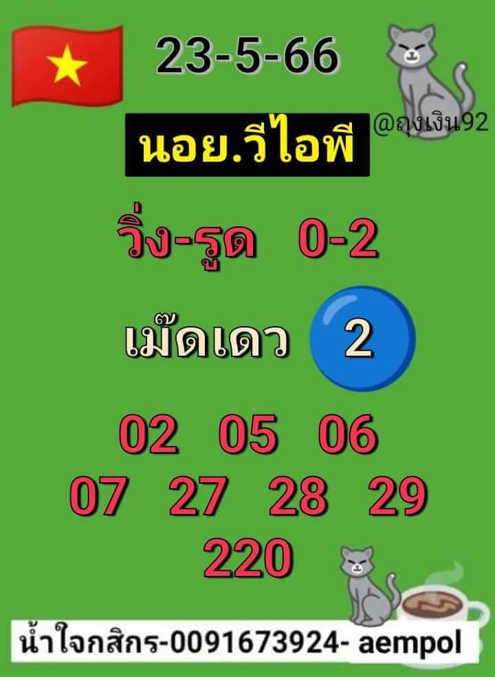 หวยฮานอย 23/5/66 ชุดที่ 8