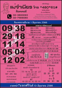 หวยแม่จำเนียร 1/6/66